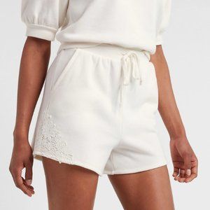Express High Waisted Soft Lace Embroidered Shorts